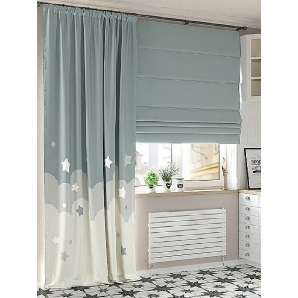 Pera Store Su Yeşili Fon Kumaşından Katlamalı Perde - 100 x 200 cm Stor Perde Fiyatı