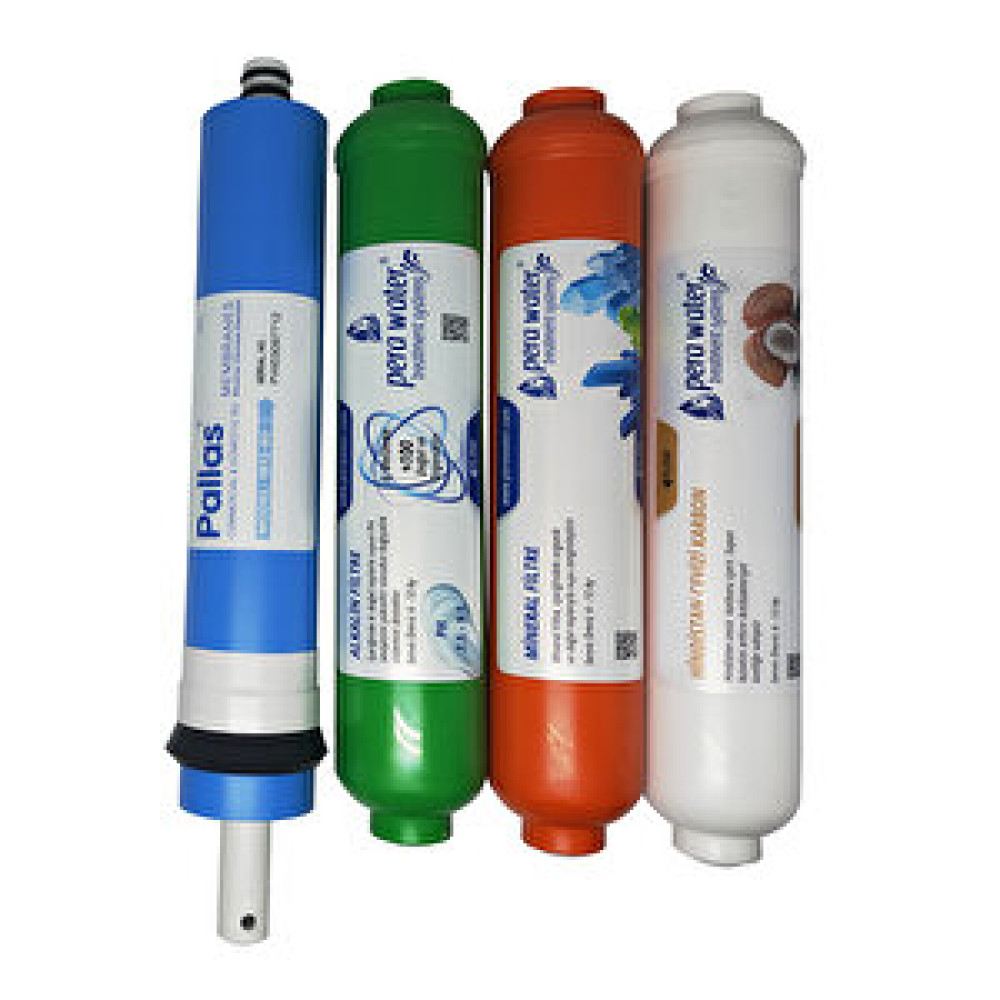 Pera Water  Tüm Su Arıtma Cihazlarına Uygun Pallas 80 Gpd Mebran + Alkali + Mineral + Hindistan Cevizi Tatlandırıcı Filtre Su Arıtma Cihazı Fiyatı