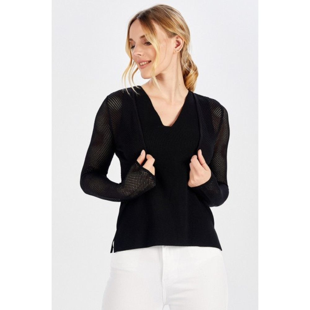 Peraluna BUTTERFLY BOLERO File Örgü Uzun Kol Triko Kadın Bolero Siyah Bolero Fiyatı