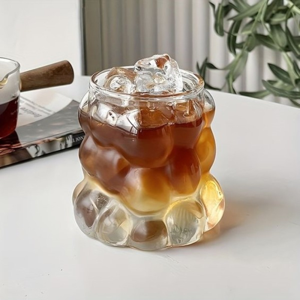 Perast Home Isıya Dayanıklı Borosilikat Cam Boncuk Bardak-Boncuklu Üzümlü Kahve Sunum Bardağı - 350 ml - Şeffaf Fincan / Bardak / Kahve Takımı Fiyatı