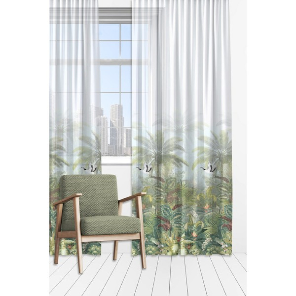Perdante Egzotik Esintili Tül Perde (Tek Kanat) (250 X 260) - Renkli - 300 x 270 cm Tül Perde Fiyatı