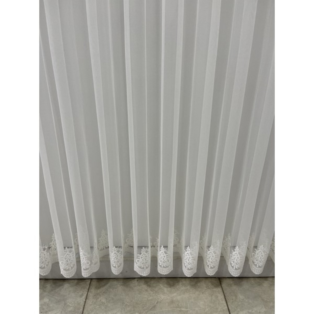 Perde Mağazam Brilant Marka Grek Etek Etek Sık Pile Dikim (1-3) Brillant Imzalı - Beyaz - 100 x 260 cm Tül Perde Fiyatı