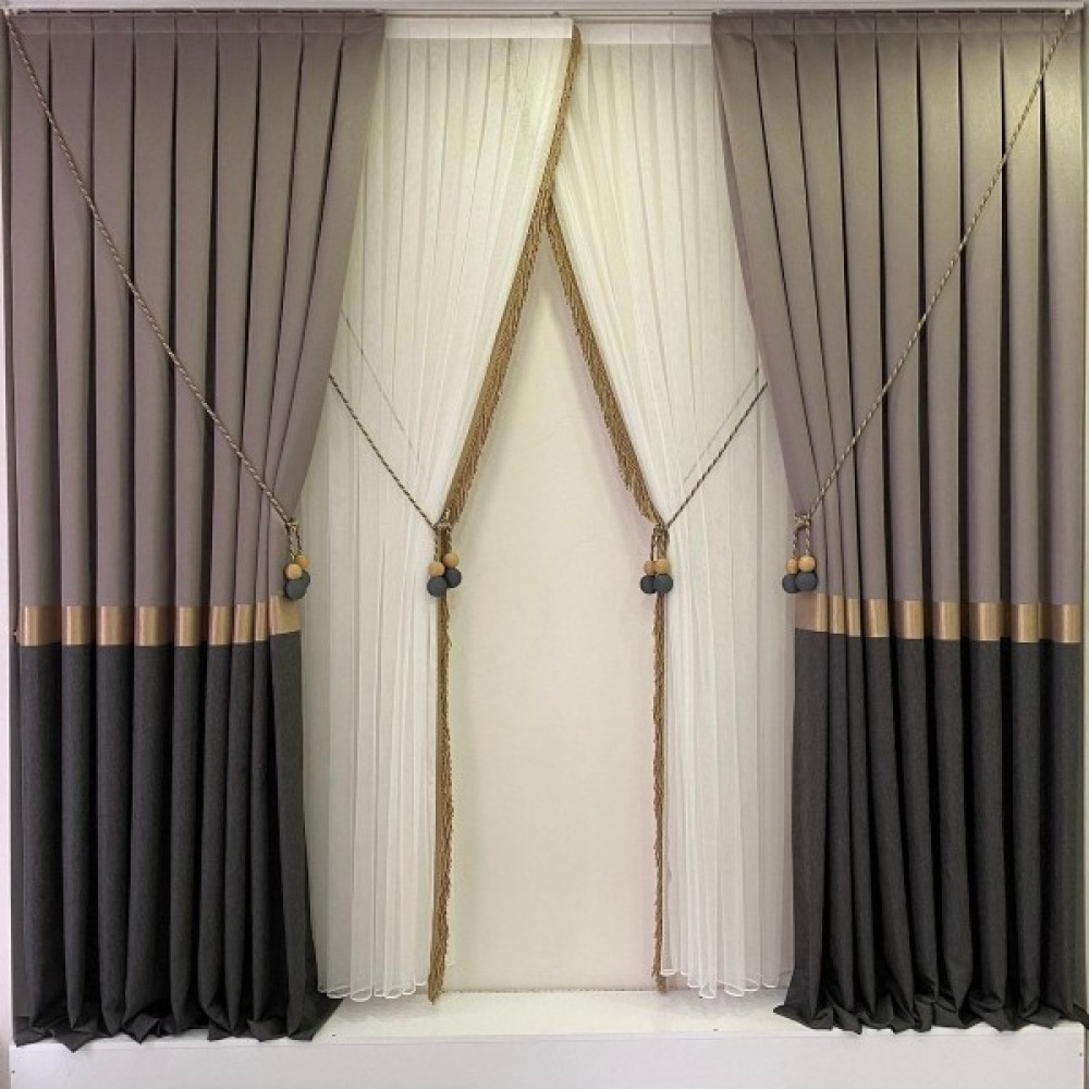 Perde Pendik Pano Fon Perde Vizon Koyu Antrasit (Tek Kanat) - Kahverengi - 100 x 270 cm Fon Perde Fiyatı