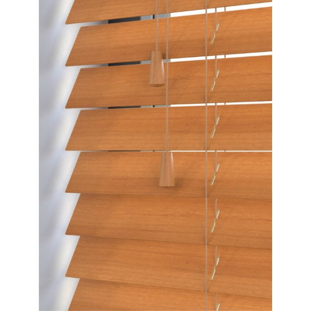Perdelife Ahşap Jaluzi Perde Meşe Renk 50MM - 190 x 170 cm - Kahverengi Jaluzi Perde Fiyatı