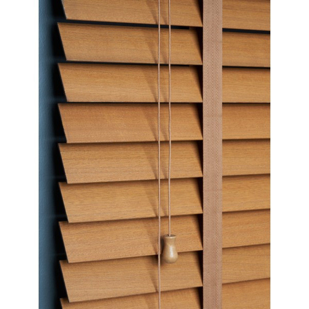 Perdelife Orijinal Ahşap Jaluzi Perde Kurdelalı MEŞE Renk 50mm - 150 x 200 cm - Kahverengi Jaluzi Perde Fiyatı