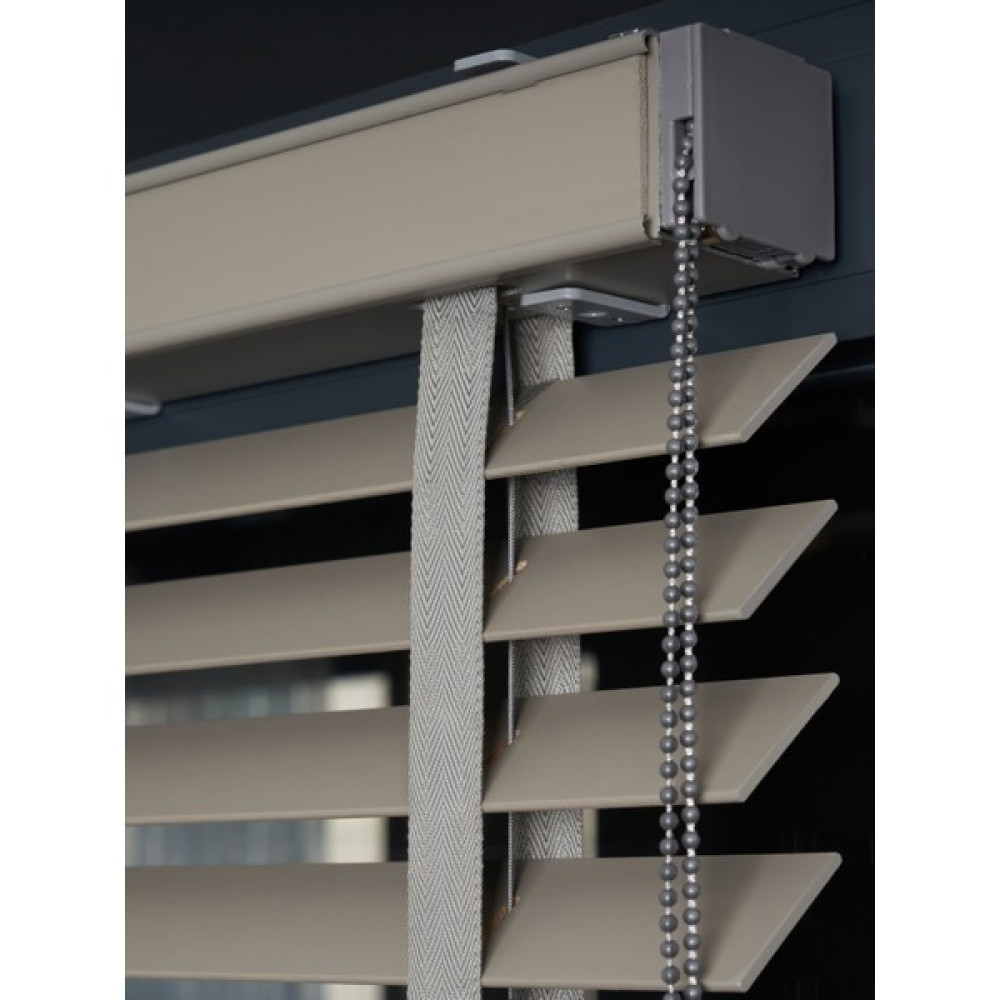 Perdelife Redüktörlü Ahşap Jaluzi Perde Kurdelalı BEJ Renk 50mm - 60 x 150 cm Jaluzi Perde Fiyatı