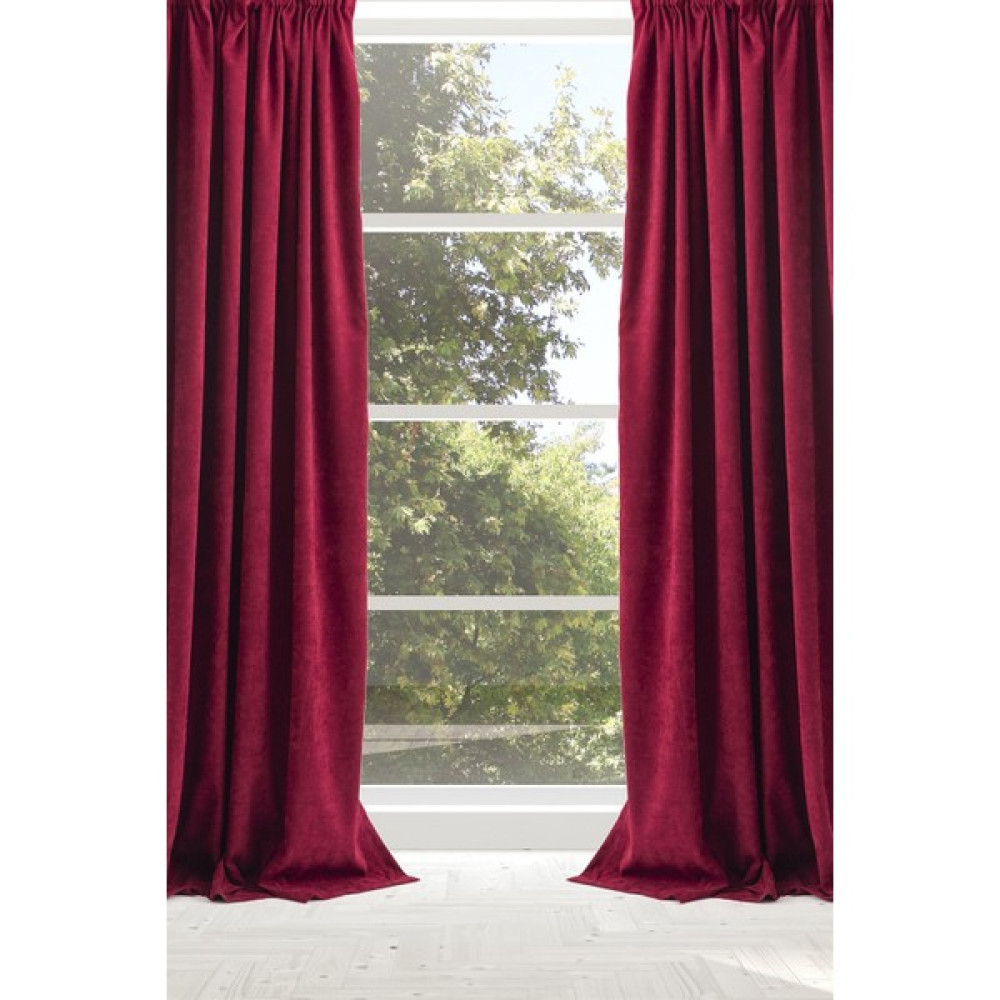 Perdelique Petek Kadife Dokulu Acı Kahve Ipli Büzgü Perde - Bordo - 30 x 30 cm Fon Perde Fiyatı