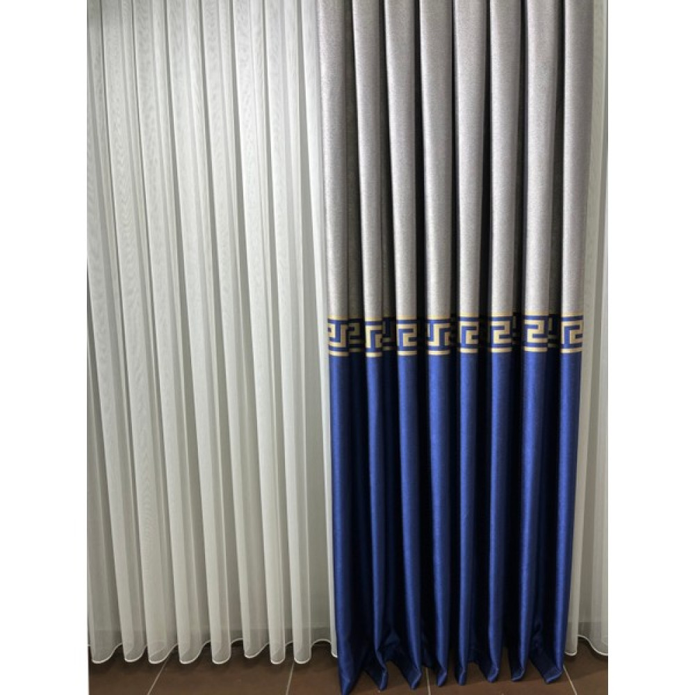 Perdestanbul Pano Fon Perde 1/3 Pileli Tek Kanat Ütü Istemez - 80 x 260 cm - Lacivert - Gri Fon Perde Fiyatı
