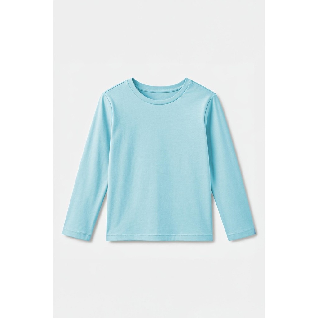 Perendi Mavi Uzun Kollu Basic Tshirt %100 Pamuklu Unisex Erkek ve Kız Çocuklar İçin Konforlu Erkek Çocuk T-shirt Fiyatı
