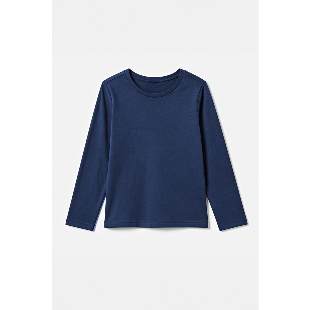 Perendi Uzun Kollu Basic TShirt Indigo %100 Pamuklu Unisex Çocuklar İçin Rahat ve Şık Erkek Çocuk T-shirt Fiyatı