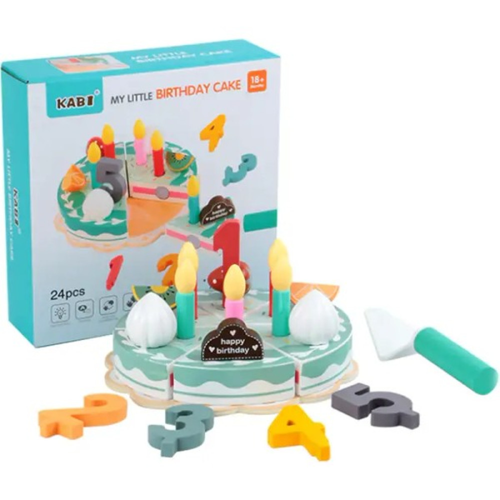 Perfect Choice Ahşap Kesim Doğum Günü Pastası Oyuncakları (Yurt Dışından) - Renkli - Playing House & Kitchen Sets Oyuncak Fiyatı