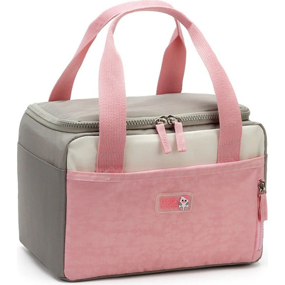 Perfect Choice Büyük Kapasiteli Taşınabilir Yalıtımlı Beslenme Çantası - Pembe/gri (Yurt Dışından) - Pembe - Gri - 28x17x20cm Beslenme Çantası Fiyatı