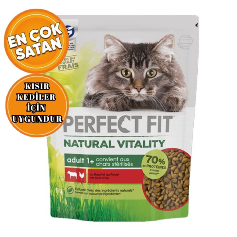 Perfect Fit Natural Tavuklu Ve Sigir Etli Kedi Mamasi 1Kg (Orijinal İthal Dunyanin En Cok Satan Kedi Mamasi) Evcil Hayvan Ürünleri Fiyatı