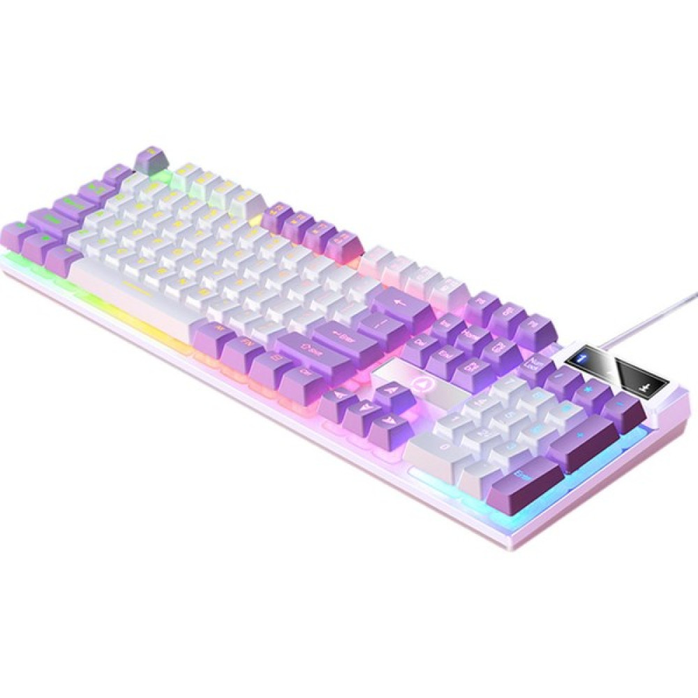 Perfect Mekanik Oyun Klavyesi Rgb Arkadan Aydınlatmalı Usb Type-C 104 Anahtarlar Windows White Için Rahat (Yurt Dışından) - Mor Oyuncu Klavyesi Fiyatı