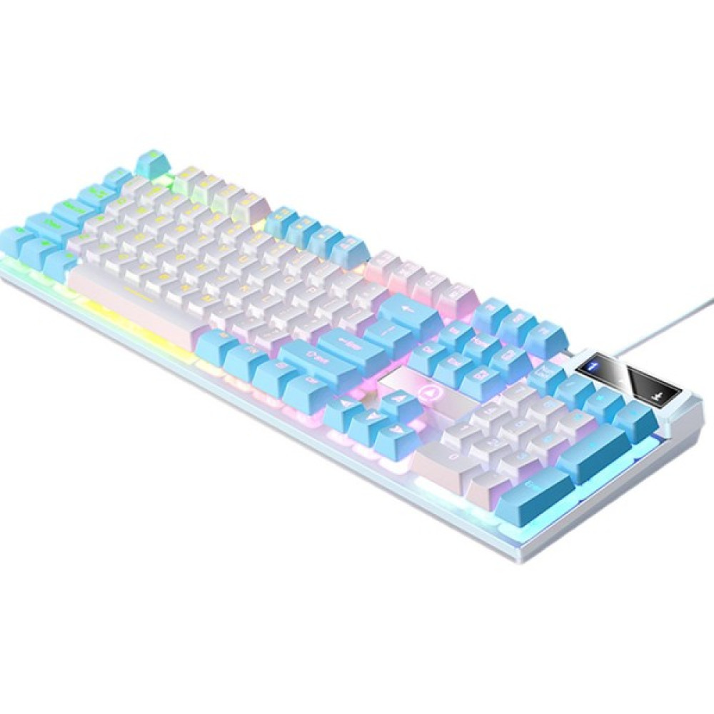 Perfect Pc Oyunu Office Için Mekanik Oyun Klavyesi Usb Type-C Rgb Arkadan Aydınlatma 435X130X25Mm (Yurt Dışından) - Beyaz - Mavi Oyuncu Klavyesi Fiyatı