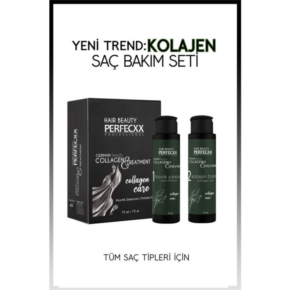 Perfecxx Collagen Saç Bakım Seti Saç Botoksu Etkili 75 Ml Hazırlık Şampuanı 75 Ml Collagen Bakım Saç Bakım Maskeleri & Serumlar & Spreyler Fiyatı