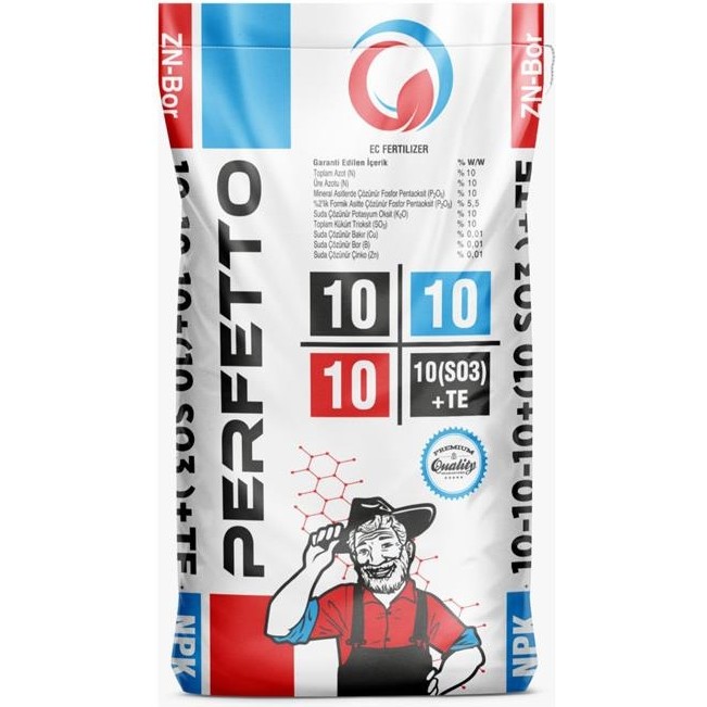 Perfetto 10-10-10+10SO3 Taban Gübresi 25 kg Gübre Fiyatı
