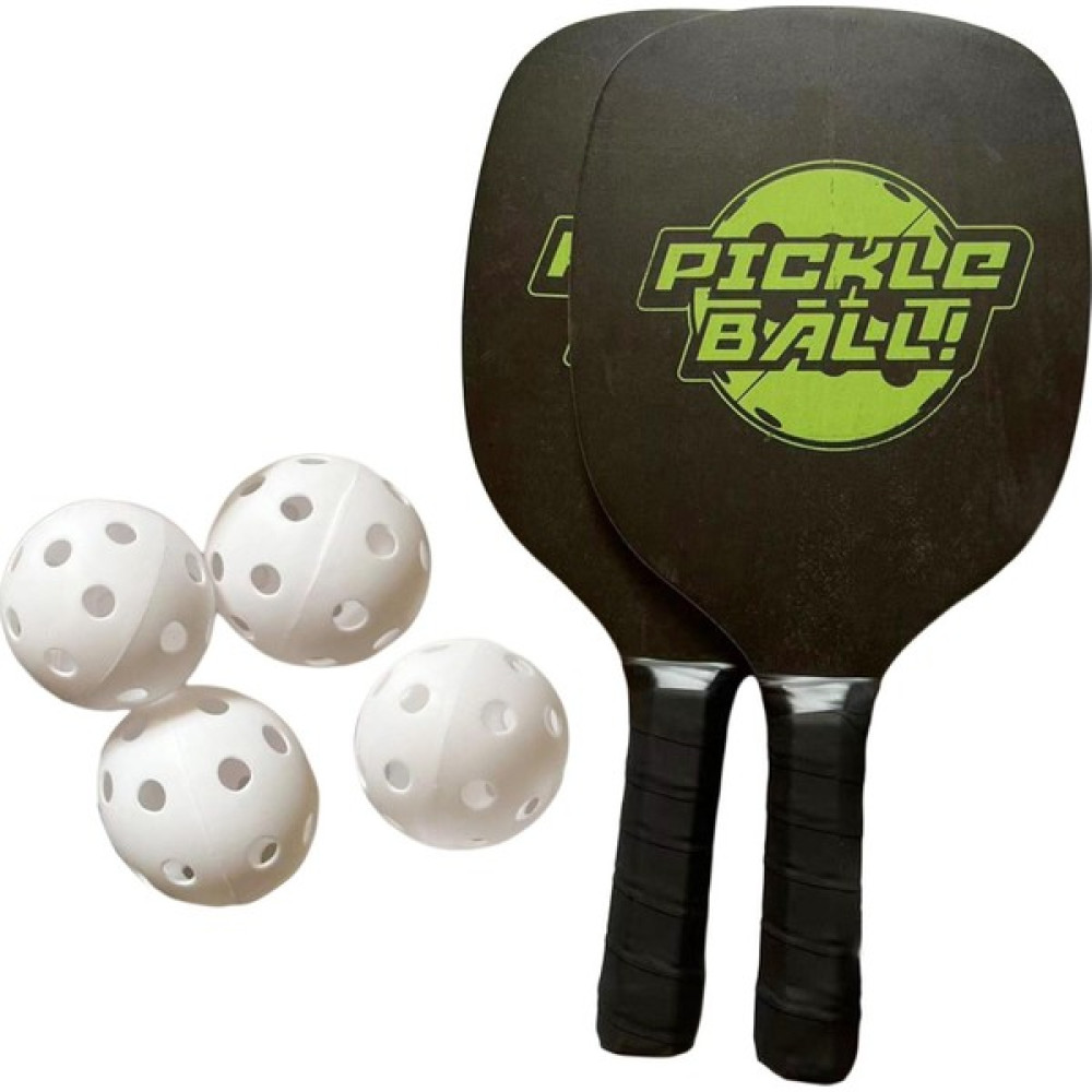 Perfk Pickleball Kürek Seti 2 Ahşap Raket W/ Konfor Kavrama 4 Top Taşıma Çantası Unisex (Yurt Dışından) Tenis & Badminton Fiyatı
