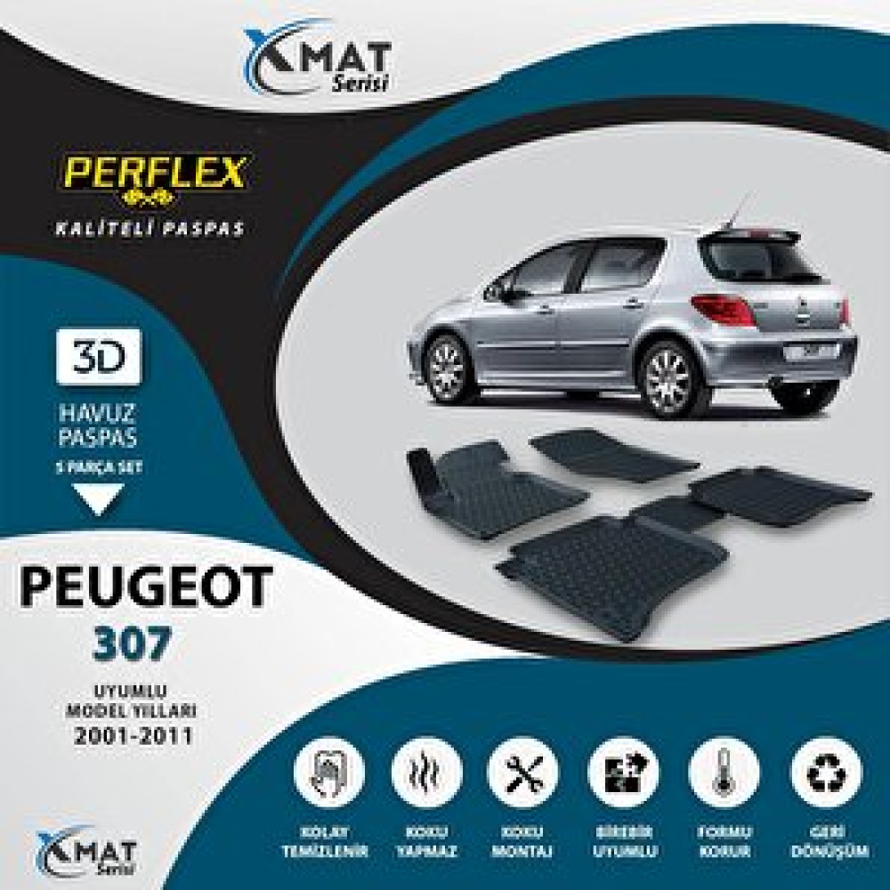 Perflex Paspas 3d Havuzlu X-mat 307 2001-2011 Araca Özel Paspaslar Fiyatı
