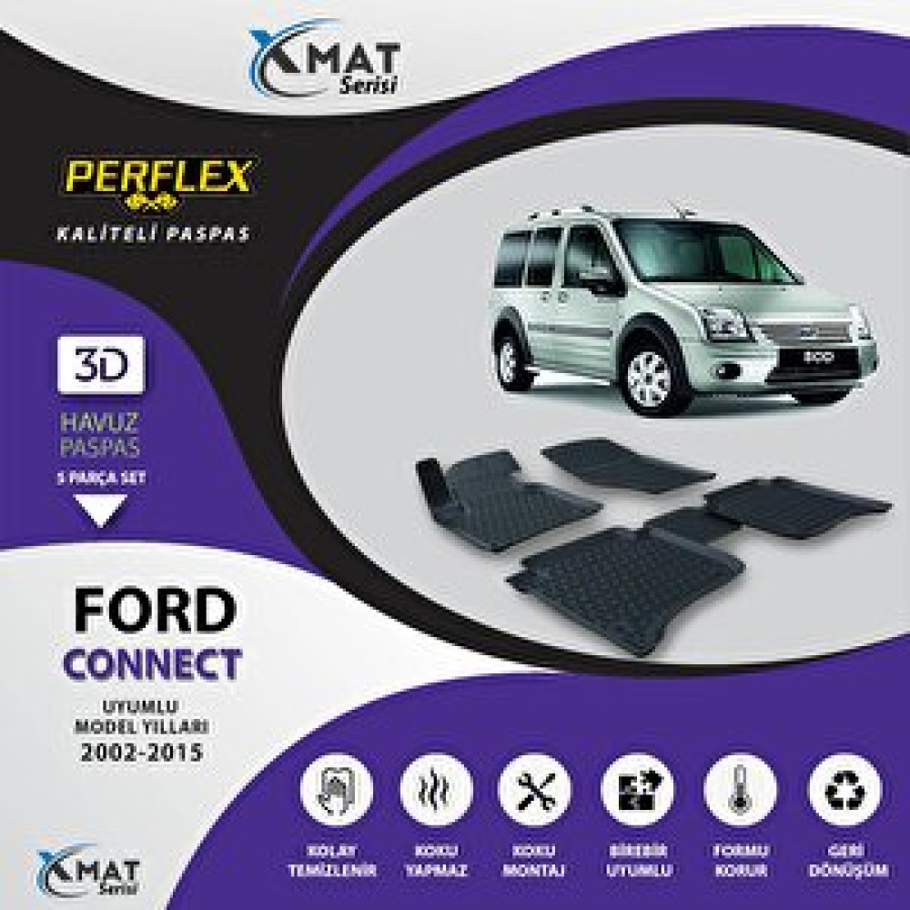Perflex Paspas 3d Havuzlu X-mat Connect 2002-2015 Araca Özel Paspaslar Fiyatı