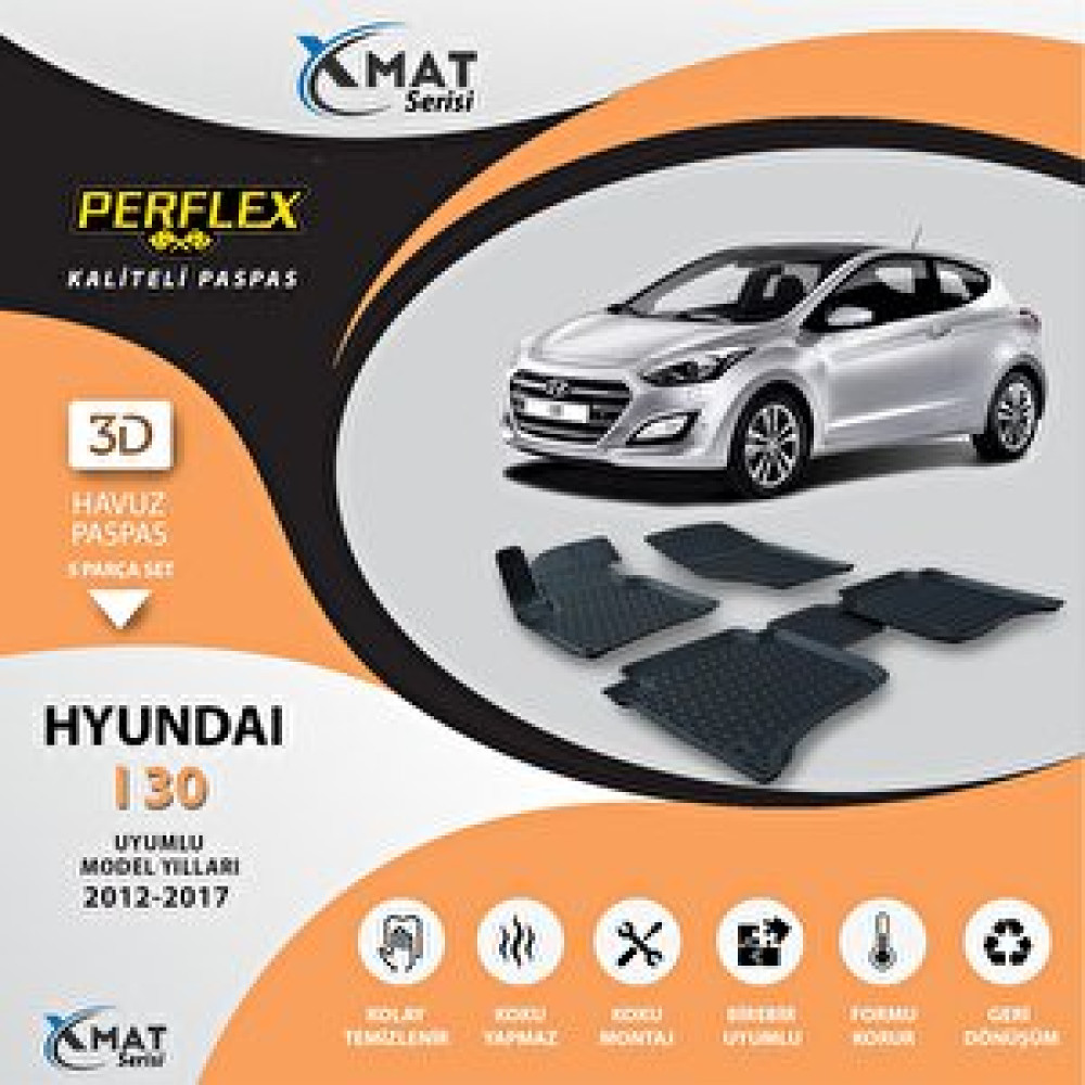 Perflex Paspas 3d Havuzlu X-mat I30 2012-2017 Araca Özel Paspaslar Fiyatı