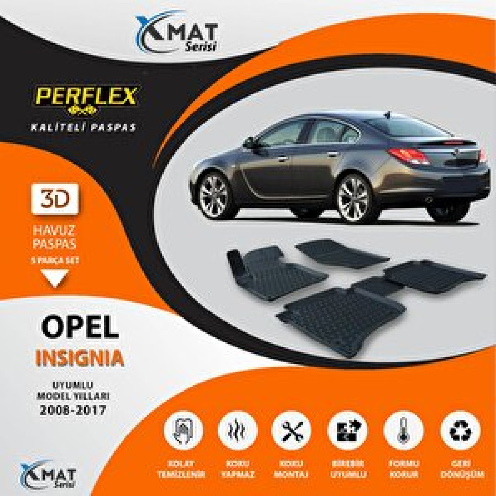Perflex Paspas 3d Havuzlu X-mat Insıgnıa 2008-2017 Araca Özel Paspaslar Fiyatı
