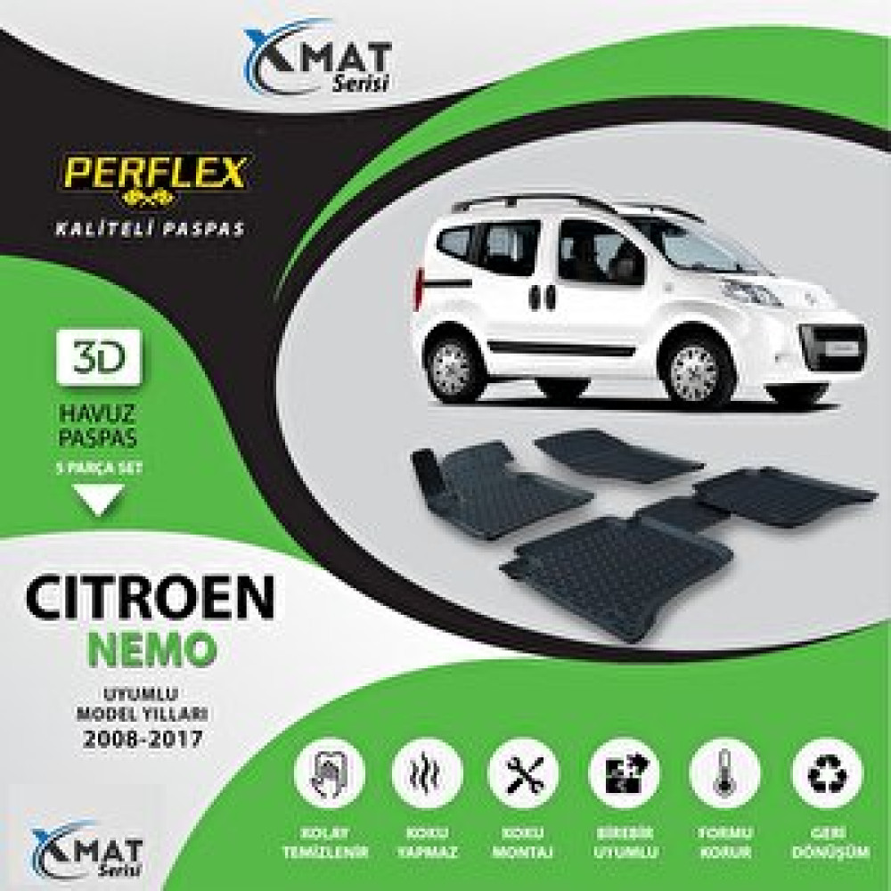 Perflex Paspas 3d Havuzlu X-mat Nemo 2008+2017 Araca Özel Paspaslar Fiyatı