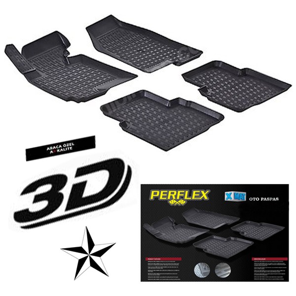 Perflex X-Mat Peugeot 301 2012+ 3D Paspas Araca Özel Paspaslar Fiyatı