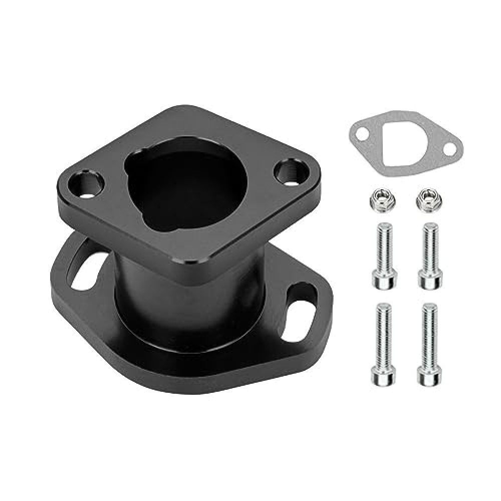 Performance Racing Intake Pipe Inlet Manifold CNC Aluminum with Gasket Screw for VM22 26mm Predator 196cc 212ccc CT200U Honda GX160 GX200 6.5HP OHV KT196 Clone Engines Mini Bike Go Kart Black