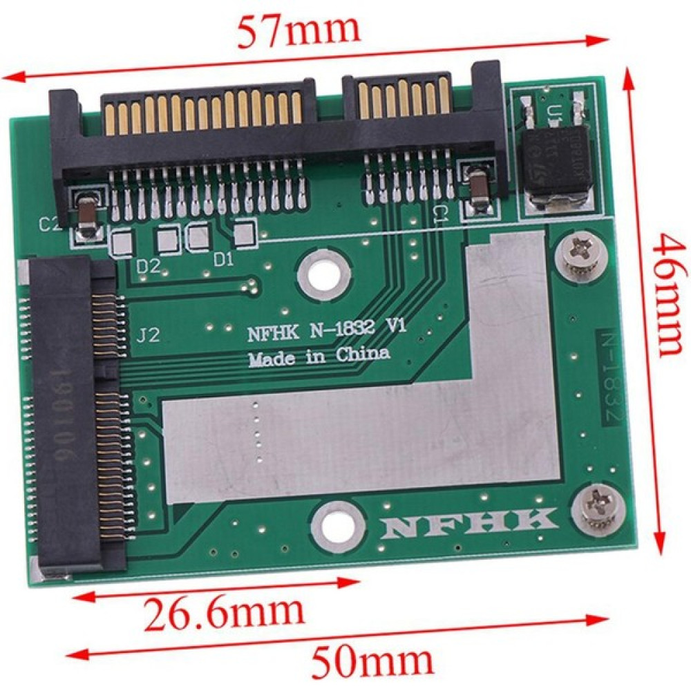 Pergyi Msata SSD 2.5 ''sata 6.0gps Adaptörü Dönüştürücü Kart Modülü Kurulu Mini Pcie SSD 2020 (Yurt Dışından) - Renkli - 1 m Oto Boyaları Fiyatı