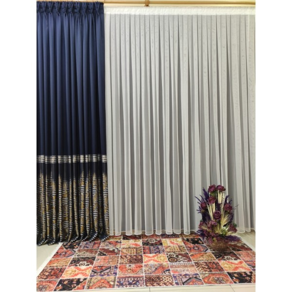 Perhal Desensiz Petek Zemin Grek 1-3 Sık Pile Tül Perde - Kırık Beyaz - 250 x 250 cm Tül Perde Fiyatı