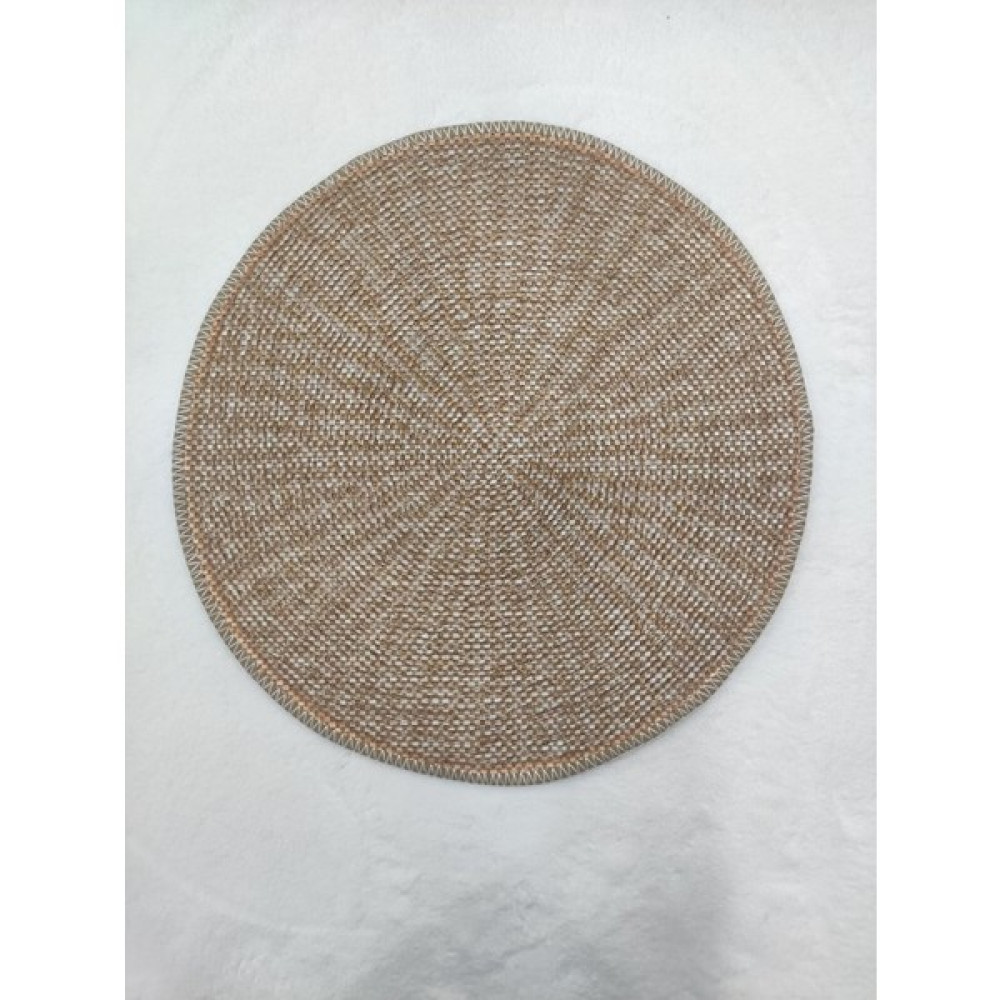 Perhal Doğal Yuvarlak Jüt Örgü Hasır Halı Kilim - 80 x 80 cm - Açık Bej Salon Halısı Fiyatı