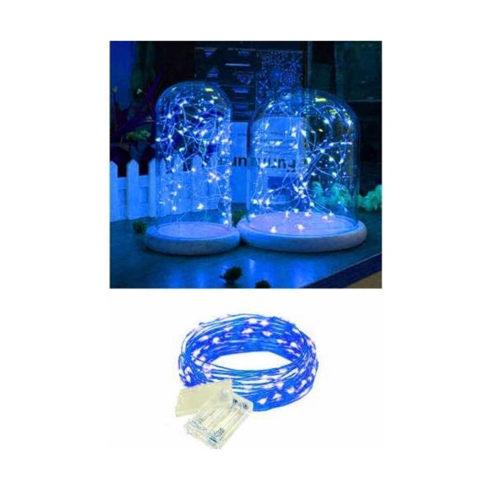 Peri LED Pilli Ince Telli Dekoratif LED Aydınlatmamavi 3 Metre - Mavi - 3 m Led Aydınlatmalar Fiyatı