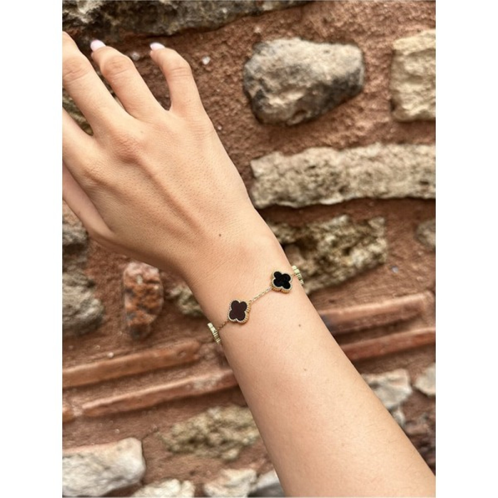 Peripech Kadın Çelik Gold Çift Taraflı Van Cleef Bileklik Çelik Bileklik Altın, Takı & Aksesuar Fiyatı