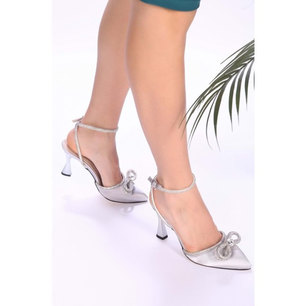 Peripella Shoes Taşlı Saten Topuklu Ayakkabı Bilekten Bağlamalı Eternal Topuklu Ayakkabı Fiyatı