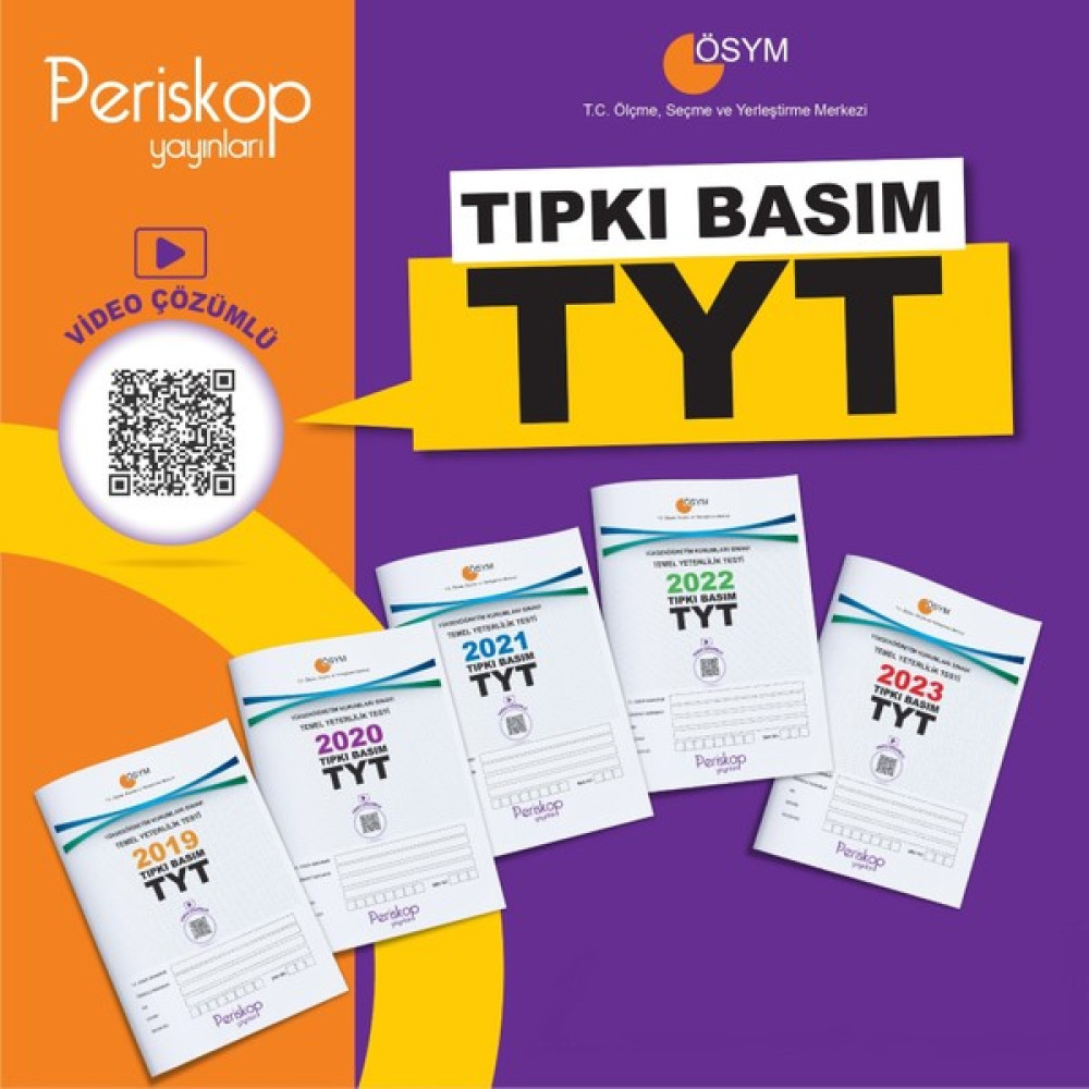 Periskop Yayınları TYT 2024 Tıpkı Basım Son 5 Yıl Çıkmış Sorular 2023 Temel Yeterlilik Testi (TYT) Fiyatı