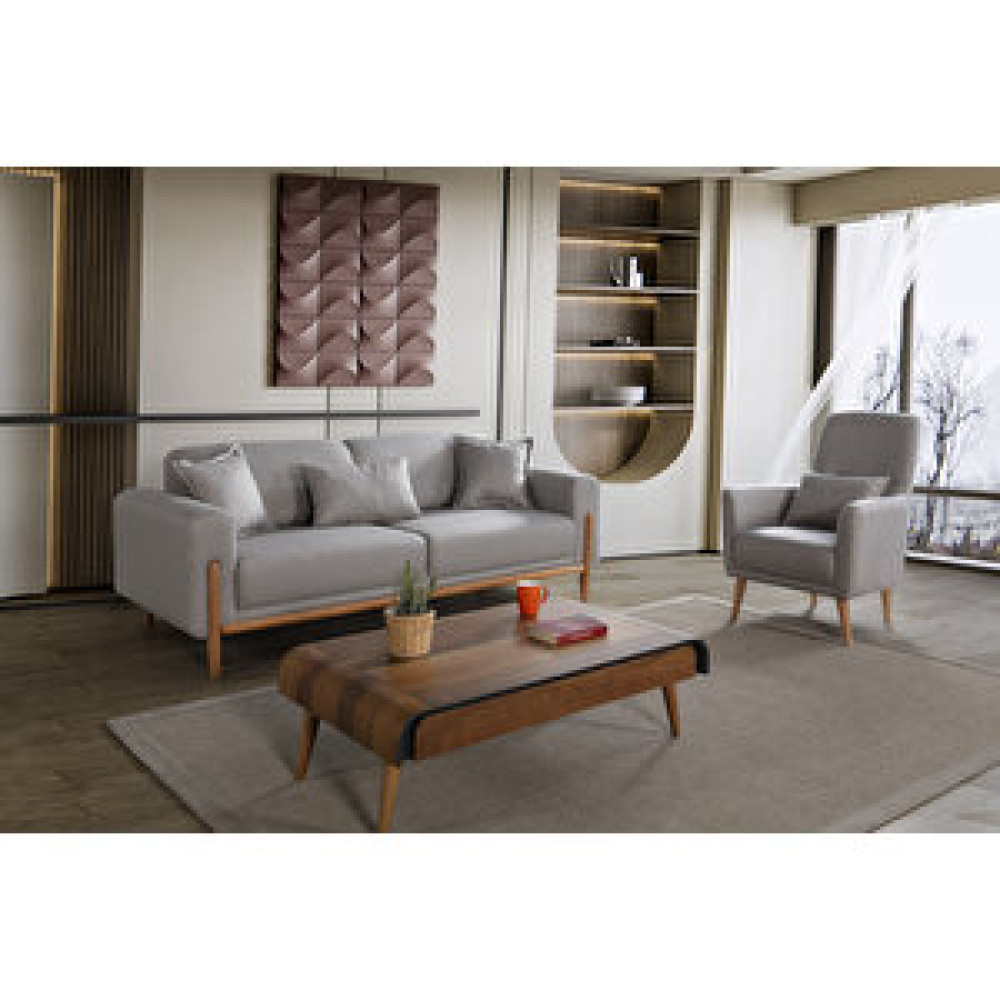 Perla Sofa Bodrum Yatakli Koltuk Takimi Açik Gri̇ Koltuk Takımı / Seti Fiyatı