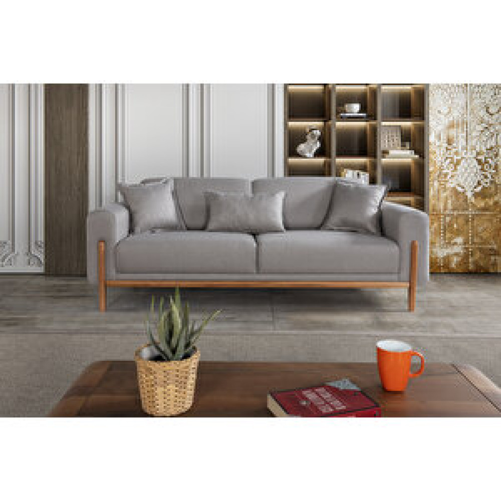 Perla Sofa Bodrum Yatakli Üçlü Koltuk Açik Gri̇ Koltuk Takımı / Seti Fiyatı