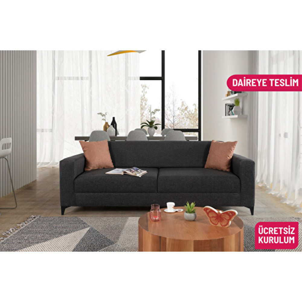 Perla Sofa Ecol Yataklı Kanepe Antrasit Kanepe & Çekyat Fiyatı
