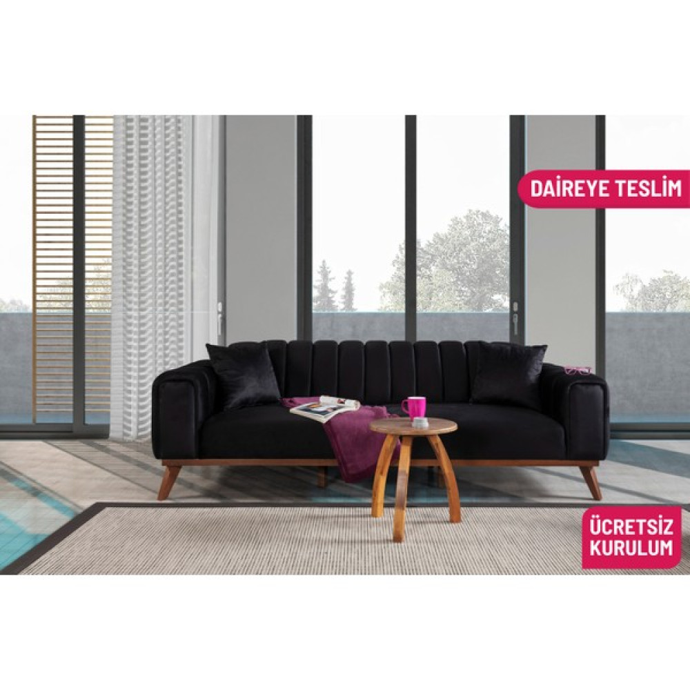 Perla Sofa Lindel Yataklı Kanepe Babyface Siyah Kanepe & Çekyat Fiyatı