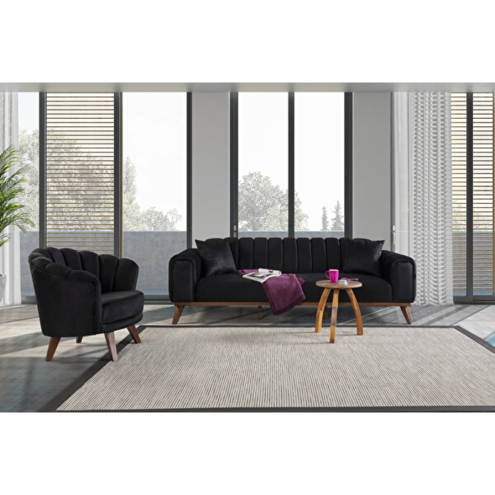 Perla Sofa Lindel Yataklı Koltuk Takımı Siyah Kanepe & Çekyat Fiyatı