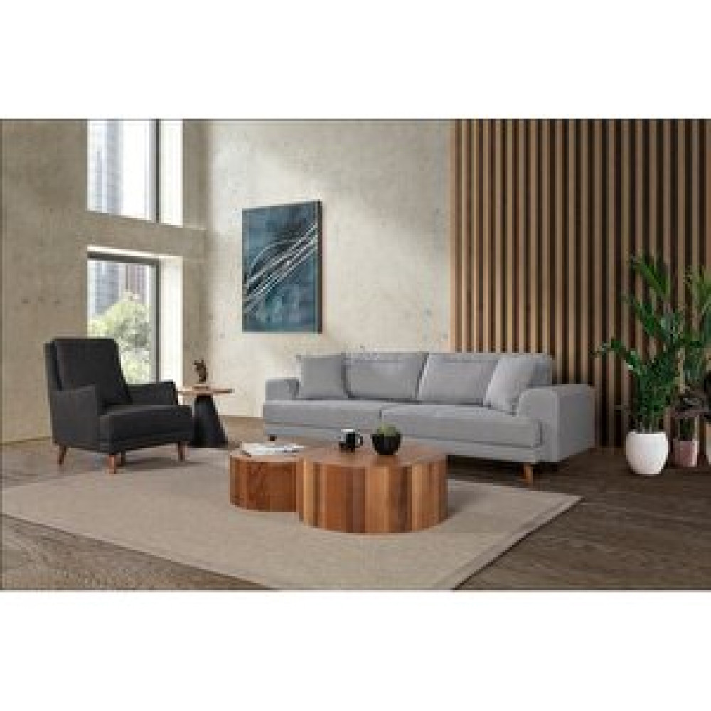 Perla Sofa Nobi̇s Yatakli Koltuk Takimi Gri̇ Kazayaği Koltuk Takımı / Seti Fiyatı
