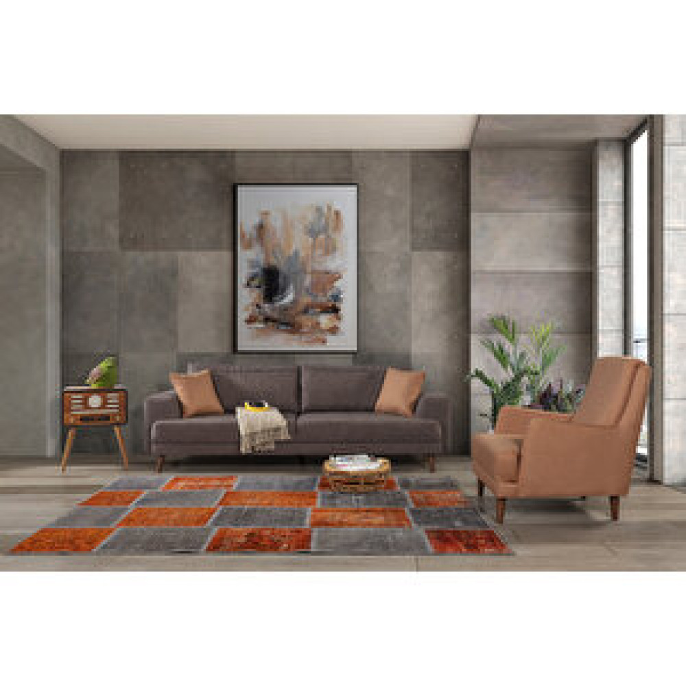 Perla Sofa Nobi̇s Yatakli Koltuk Takimi Keten Kahve Koltuk Takımı / Seti Fiyatı