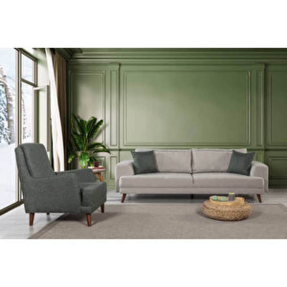 Perla Sofa Nobi̇s Yatakli Koltuk Takimi Keten Krem Koltuk Takımı / Seti Fiyatı