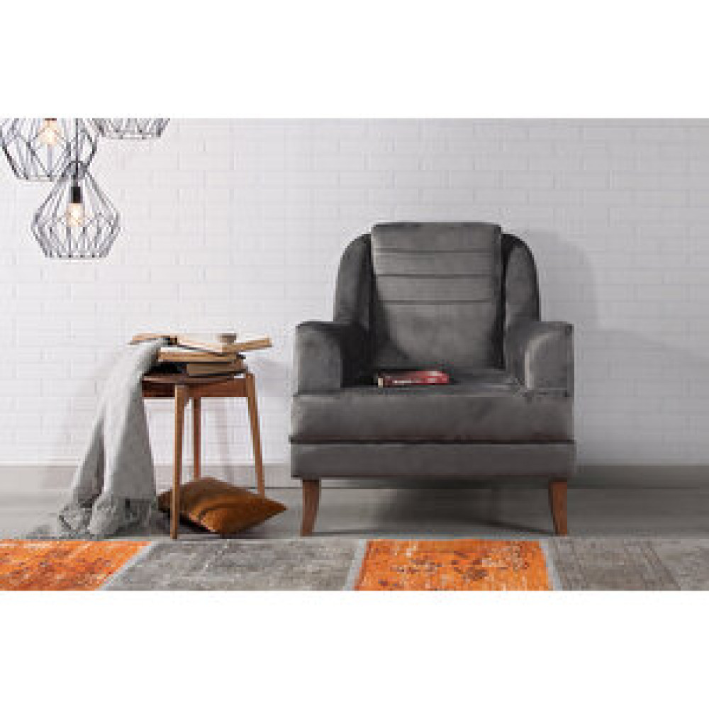 Perla Sofa Petra Berjer Babyface Antrasit Tekli Koltuk & Berjer Fiyatı