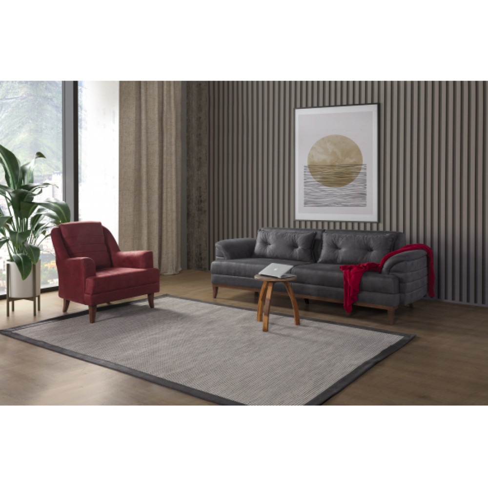 Perla Sofa Petra Koltuk Takimi Bora Antrasit Bordo Koltuk Takımı / Seti Fiyatı