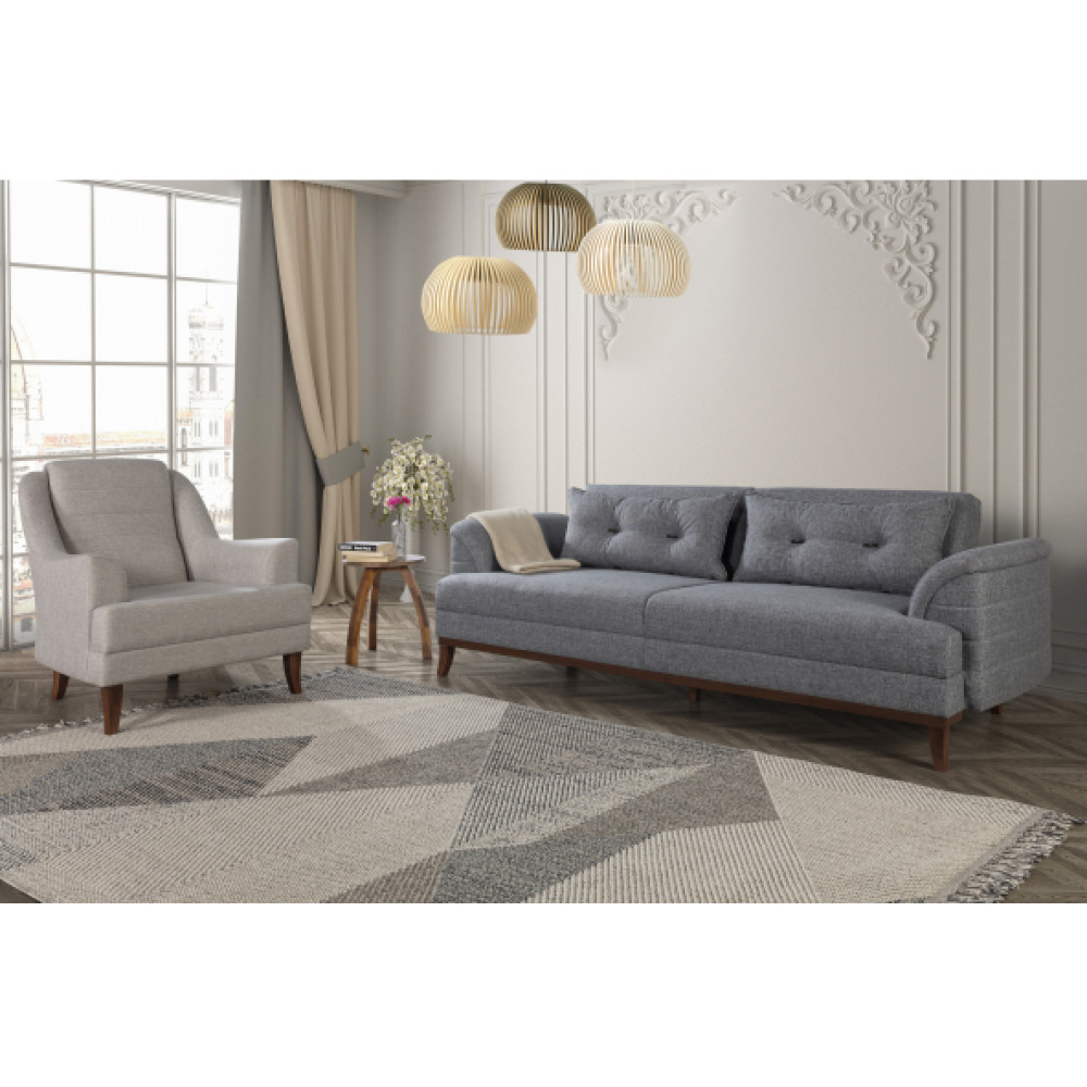 Perla Sofa Petra Koltuk Takimi Keten Acik Gri Koltuk Takımı / Seti Fiyatı