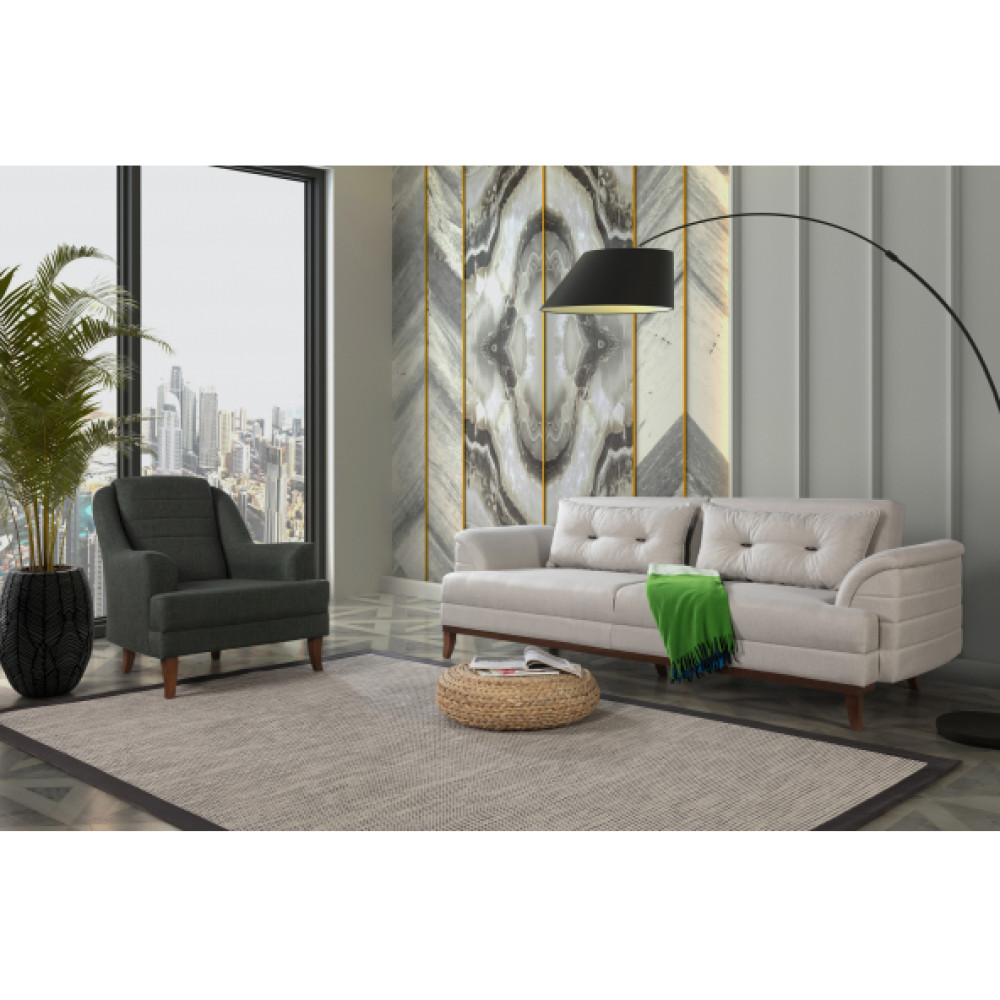 Perla Sofa Petra Koltuk Takimi Keten Krem Koltuk Takımı / Seti Fiyatı