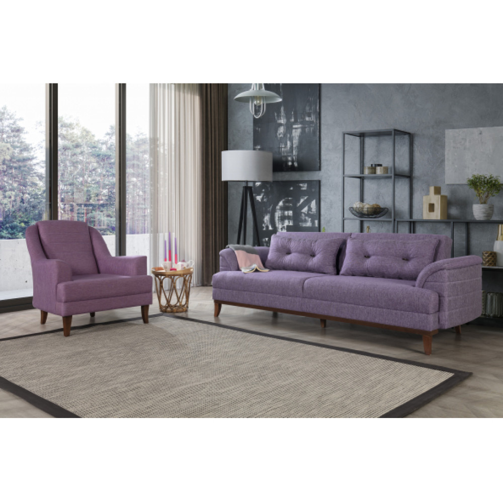 Perla Sofa Petra Koltuk Takimi Keten Mor Koltuk Takımı / Seti Fiyatı