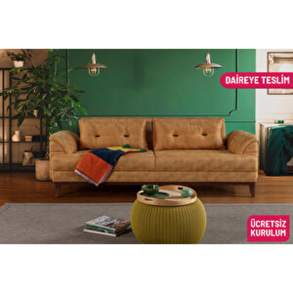 Perla Sofa Petra Yataklı Kanepe Bora Hardal Koltuk Takımı / Seti Fiyatı